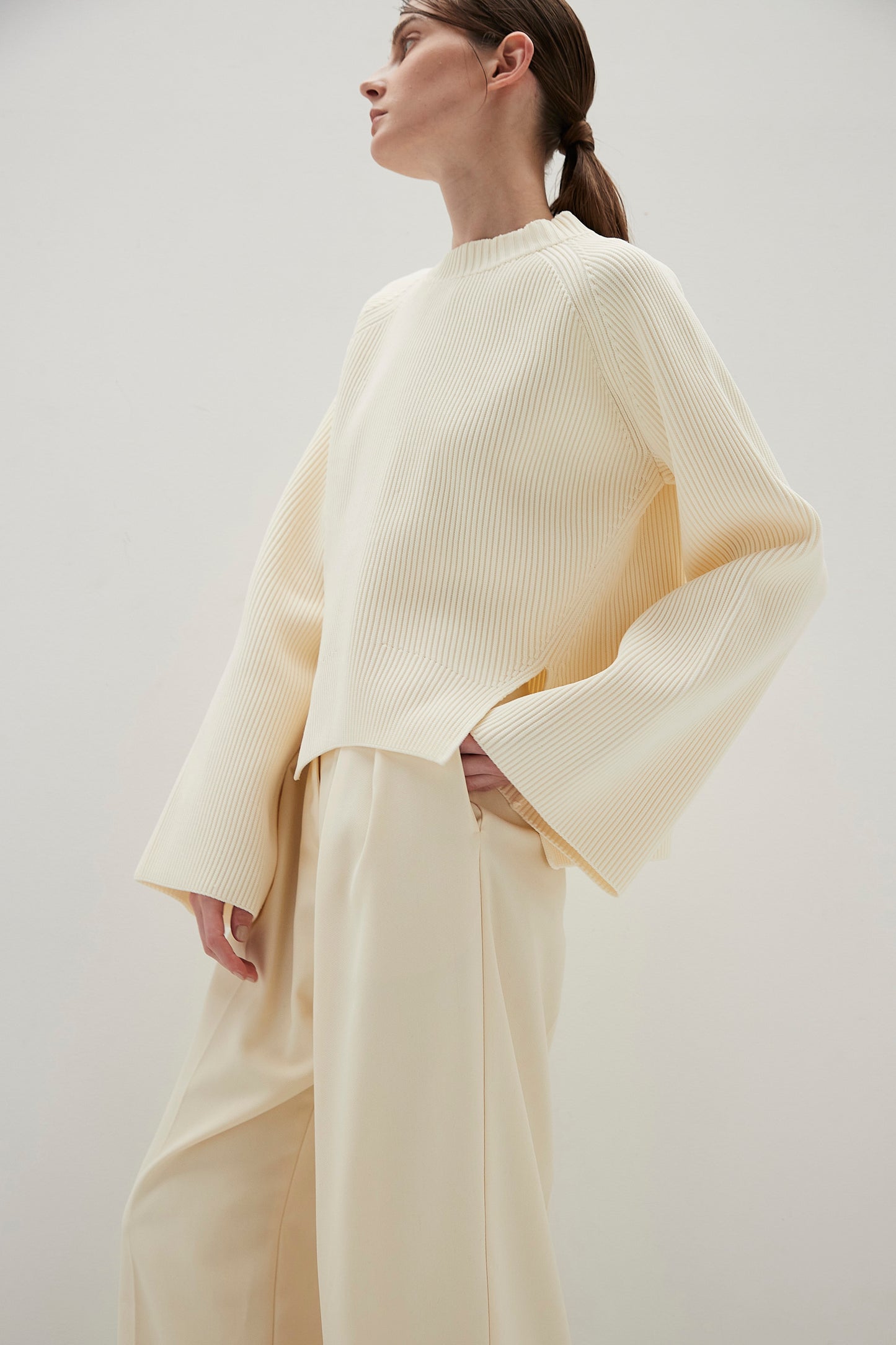 Flared sleeve Knit