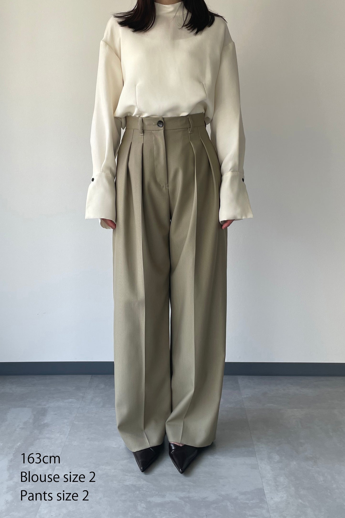 Stand Collar Cocoon Blouse