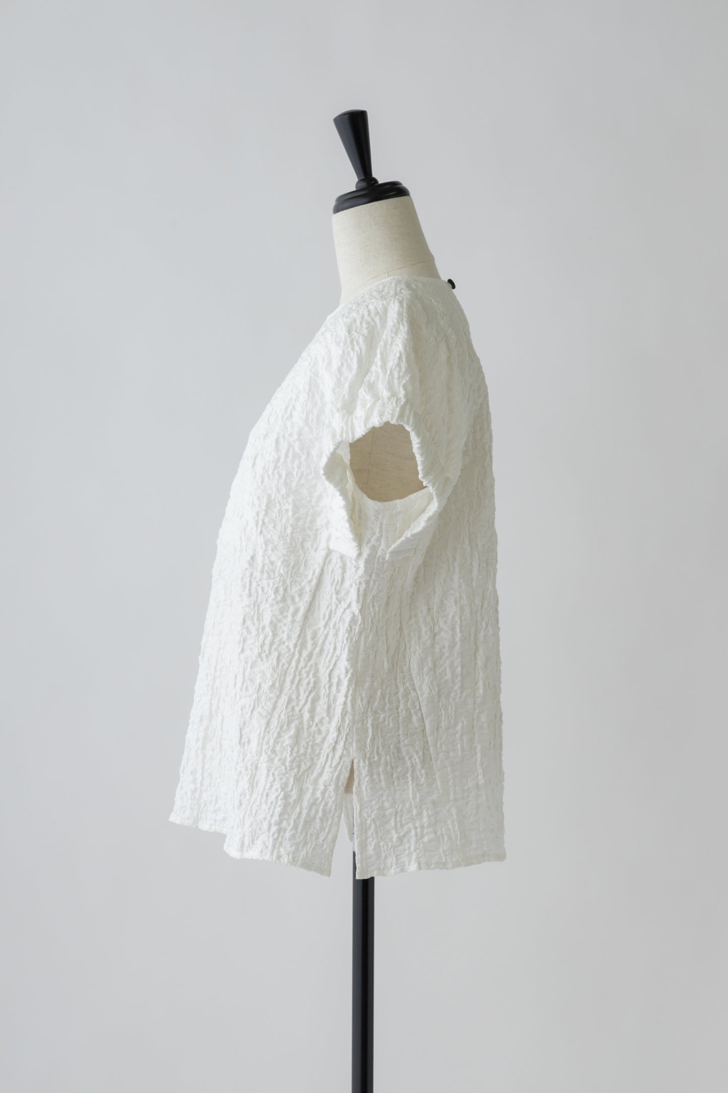 Gather sleeve jacquard Blouse