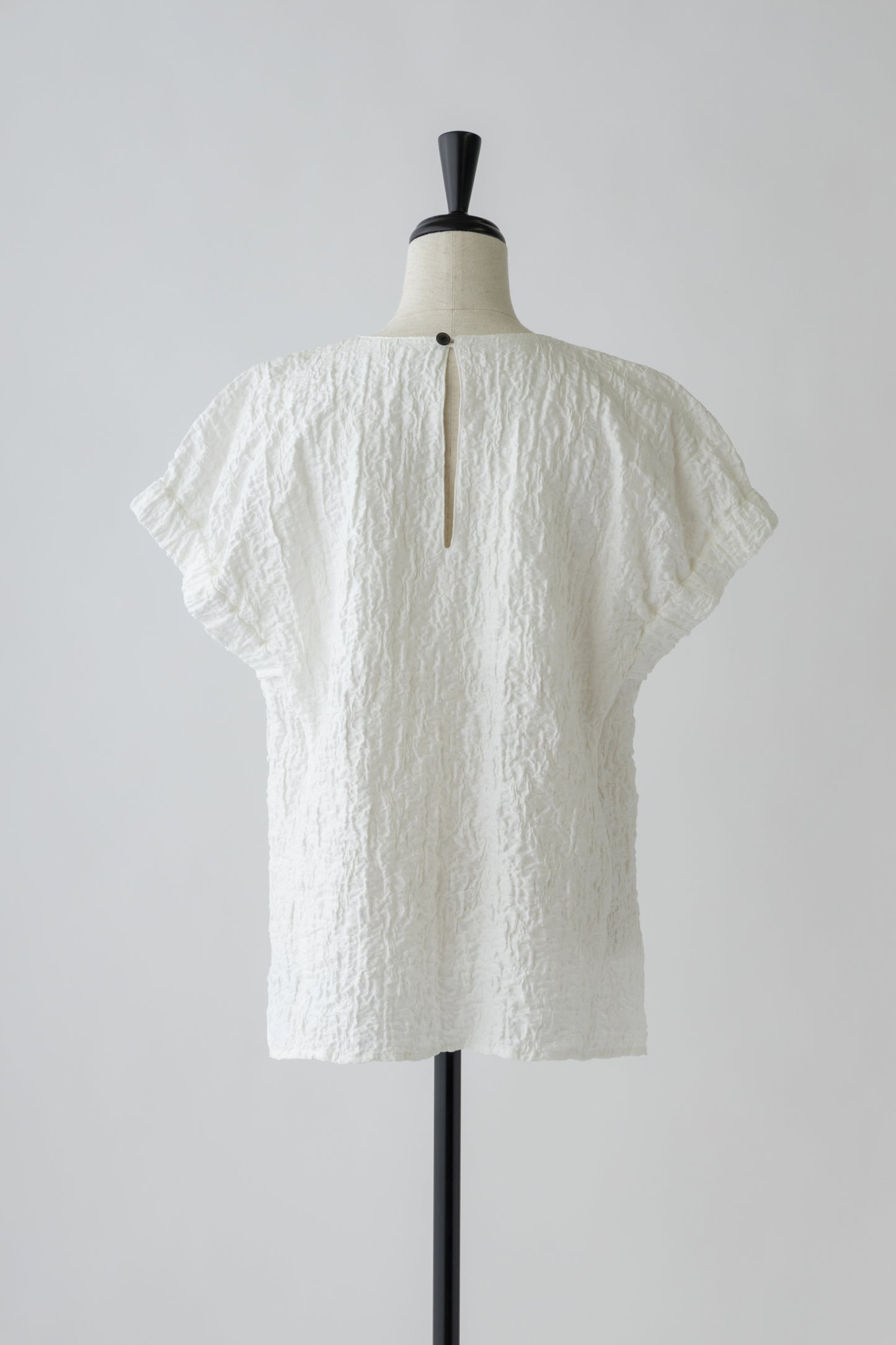 Gather sleeve jacquard Blouse