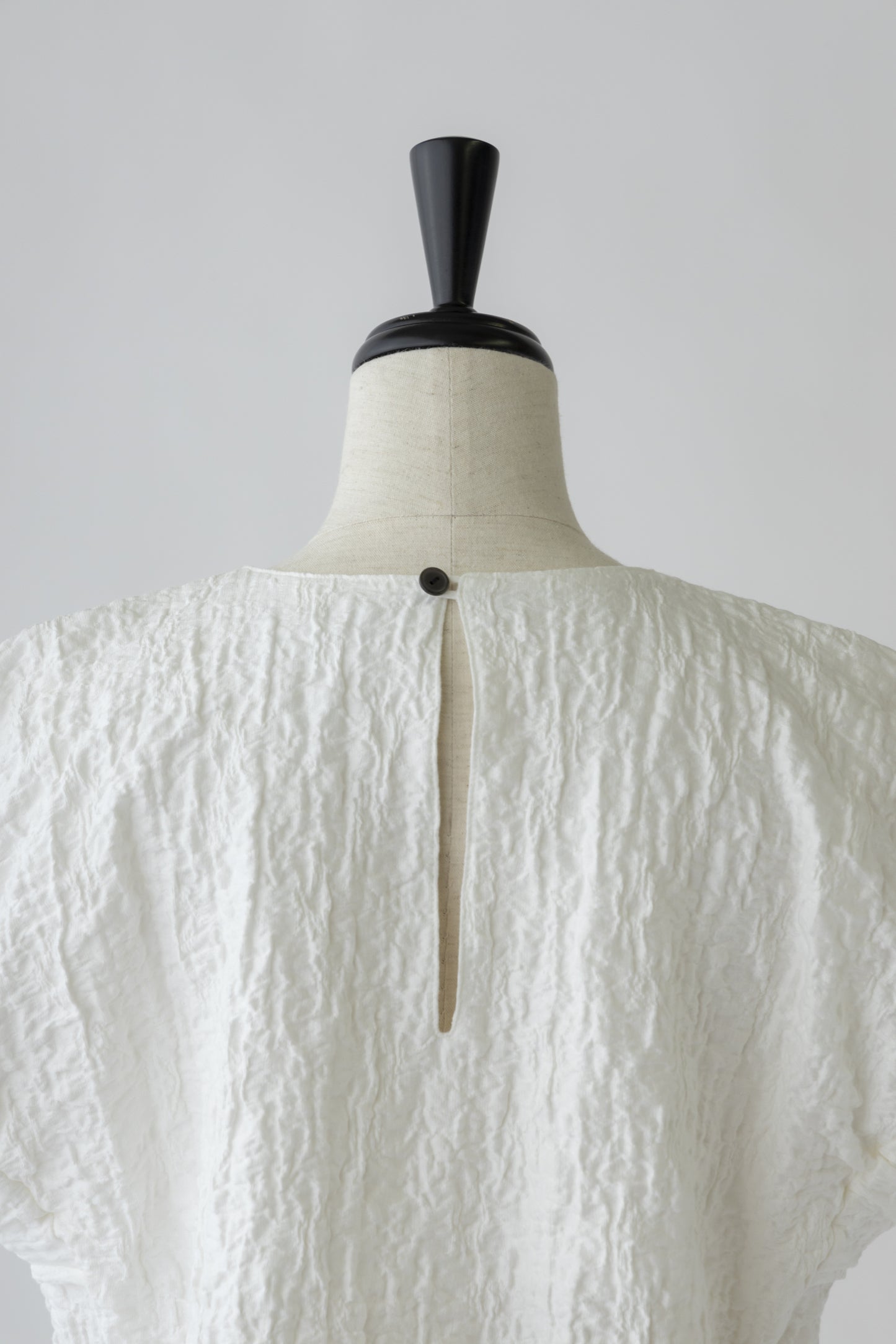 Gather sleeve jacquard Blouse