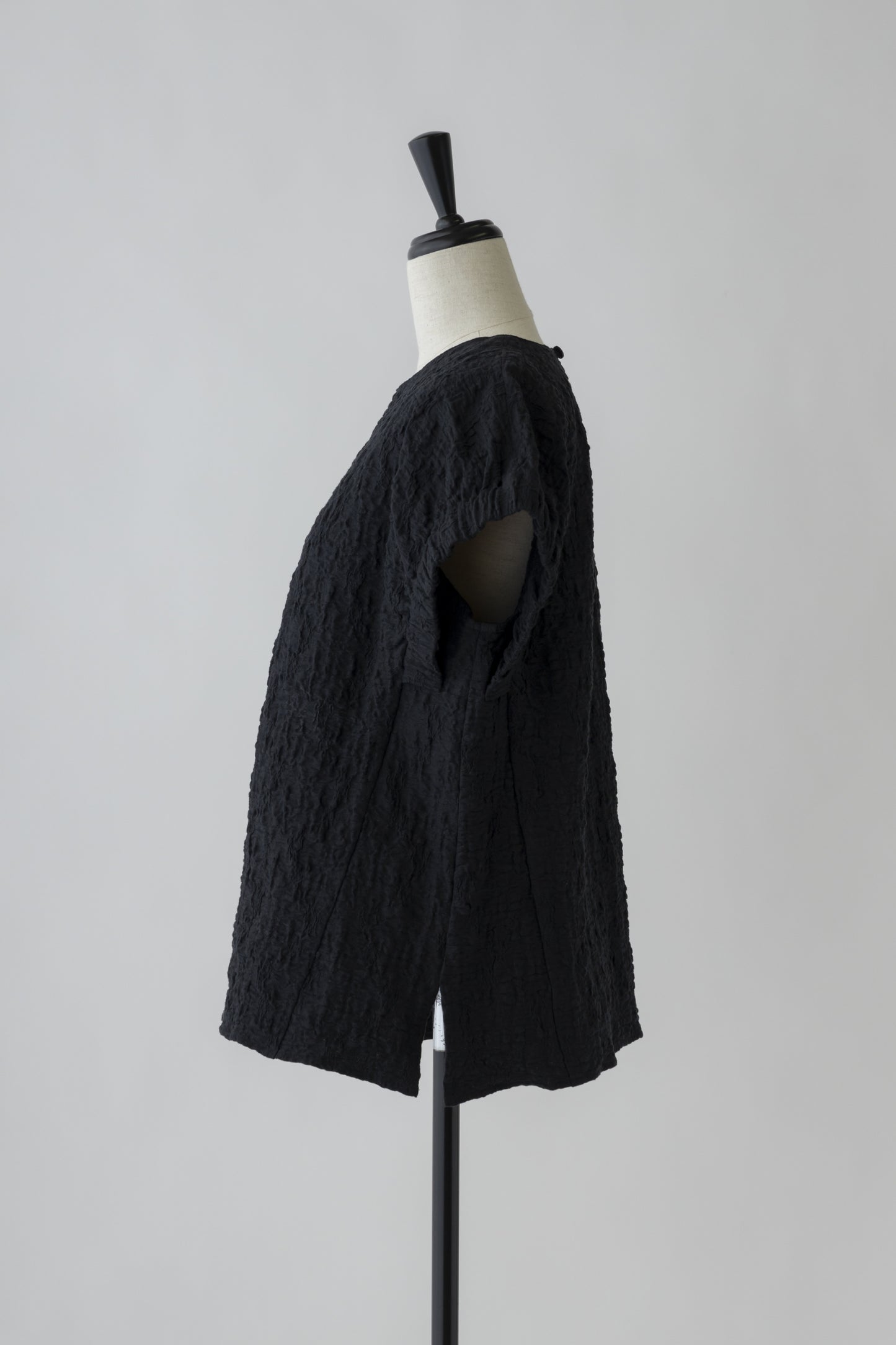 Gather sleeve jacquard Blouse