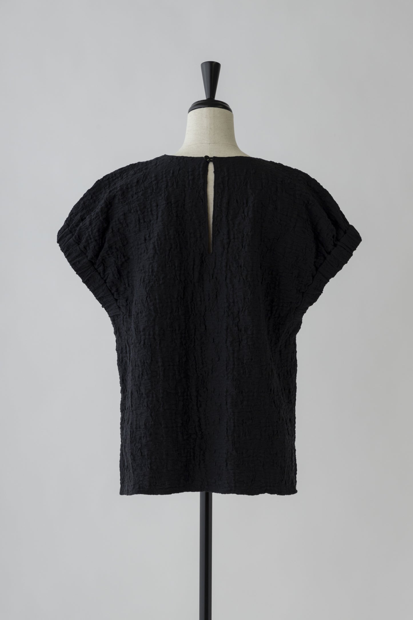 Gather sleeve jacquard Blouse