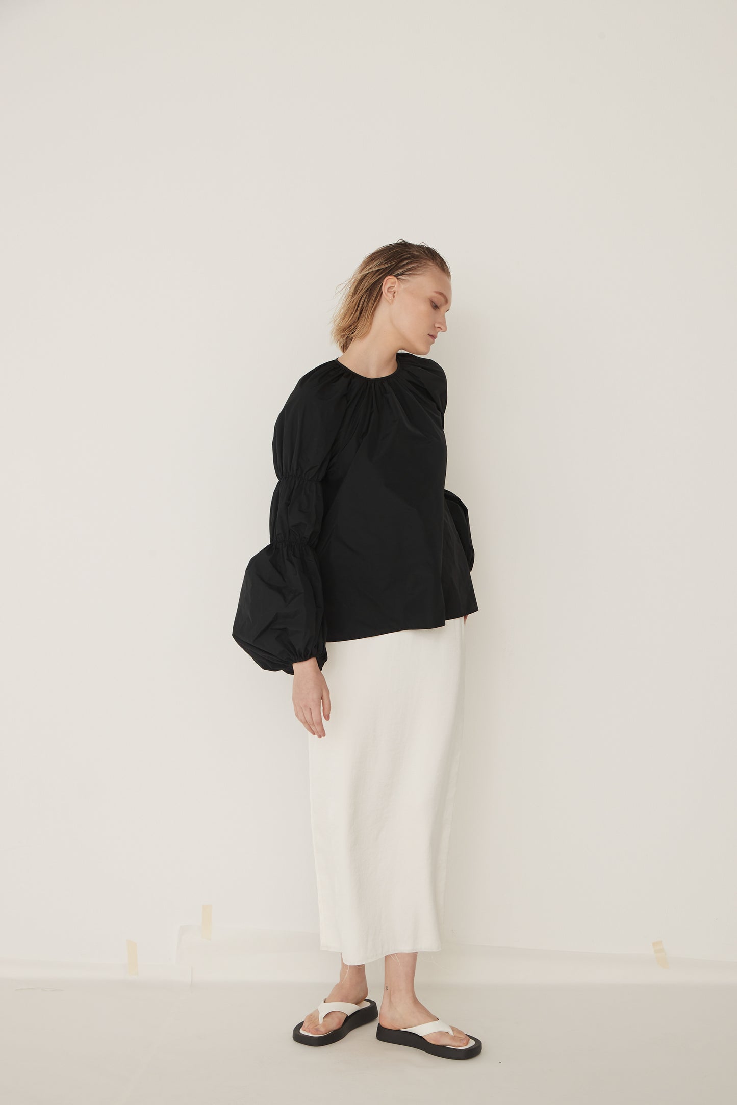 Raglan Tripleapuff Sleeve Blouse