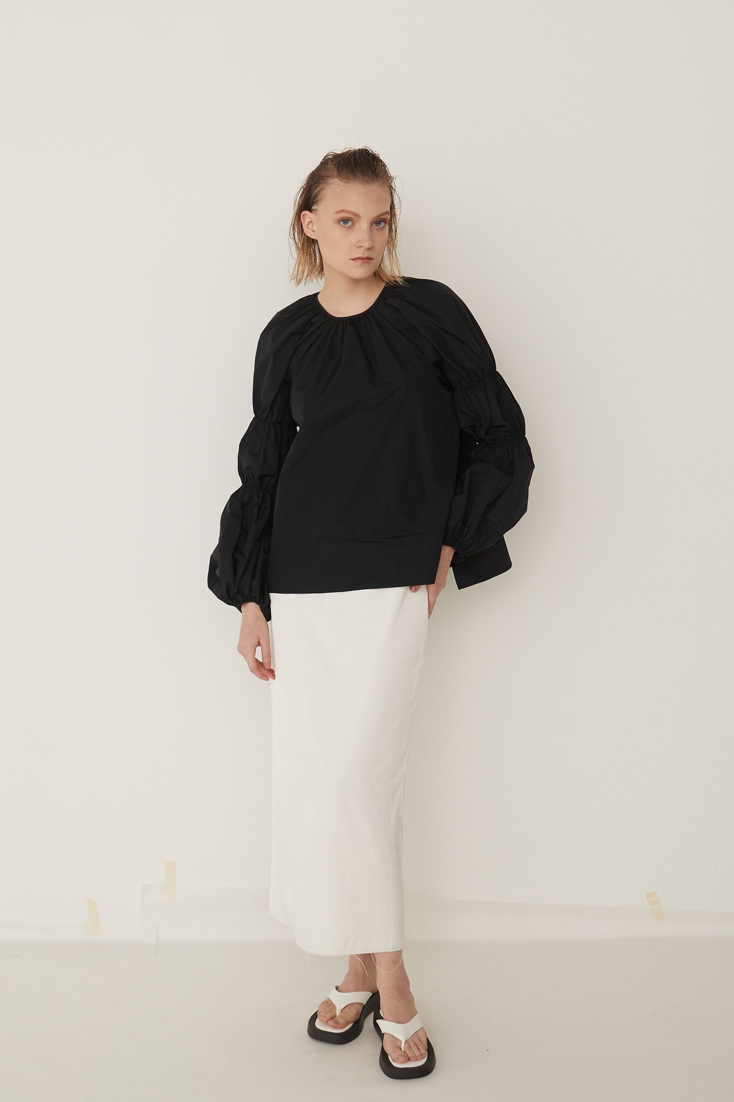 Raglan Tripleapuff Sleeve Blouse