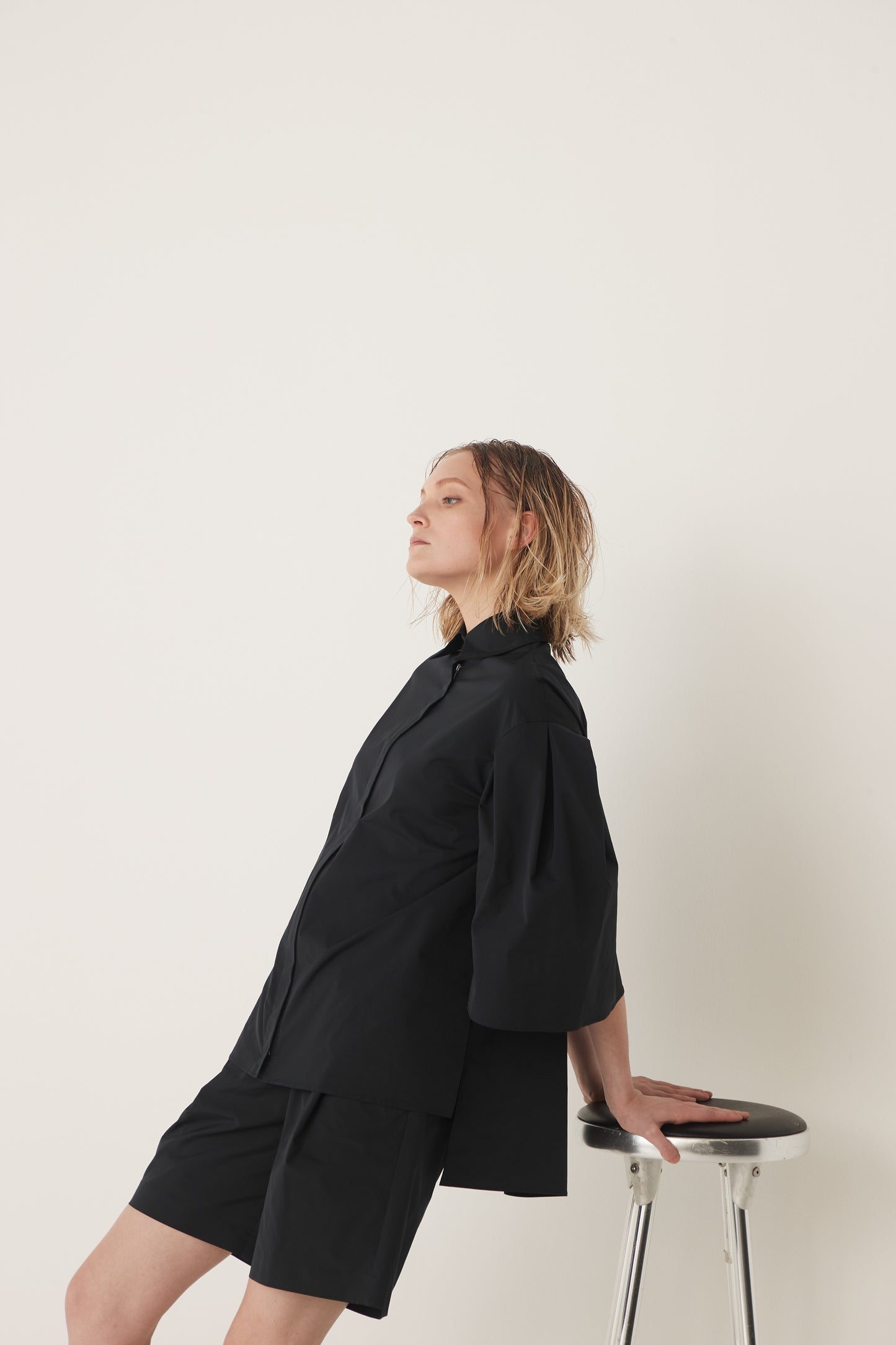 Half Sleeve Tucked Blouse