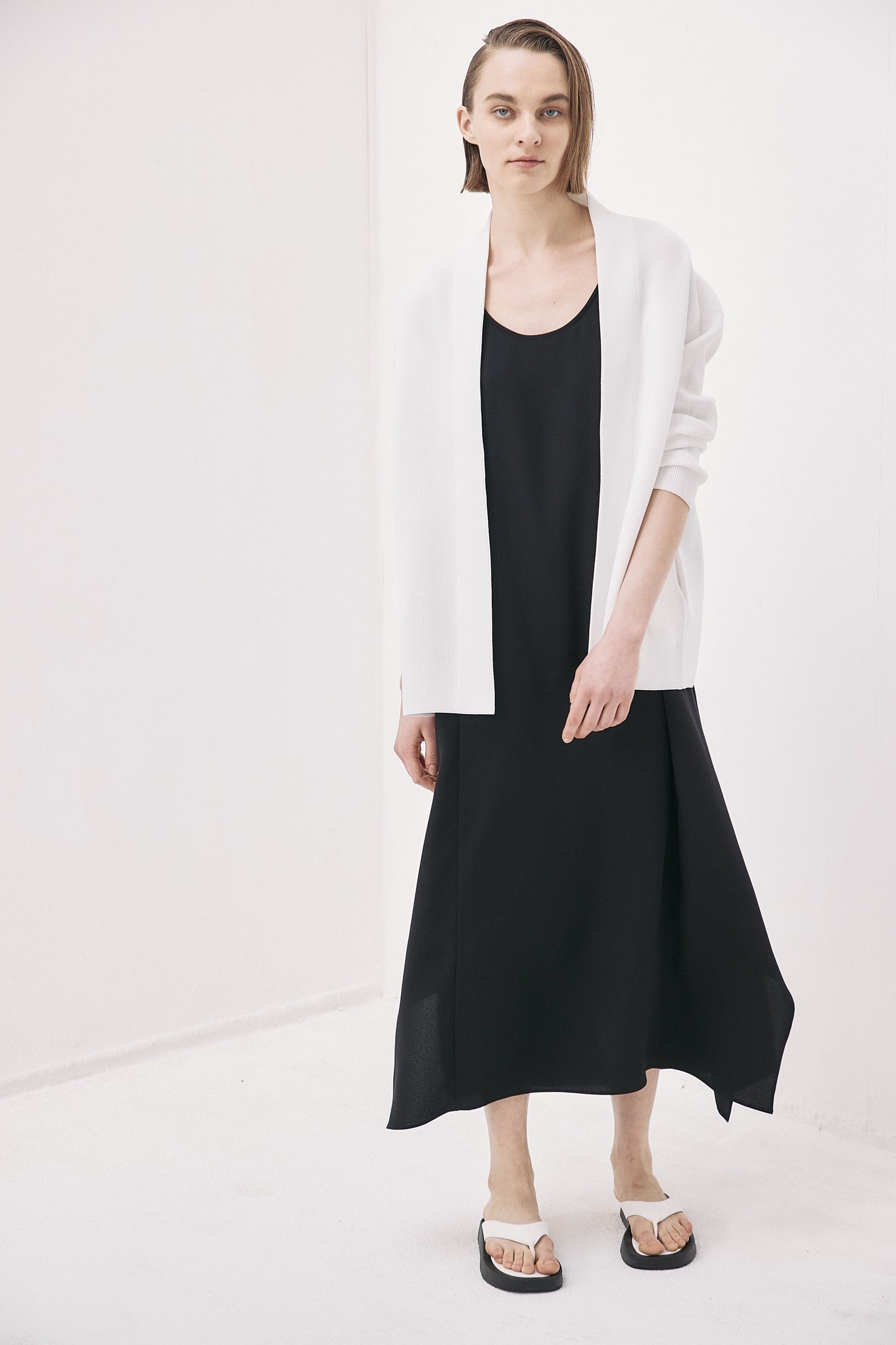 Elasticardigan Knit-WHITE