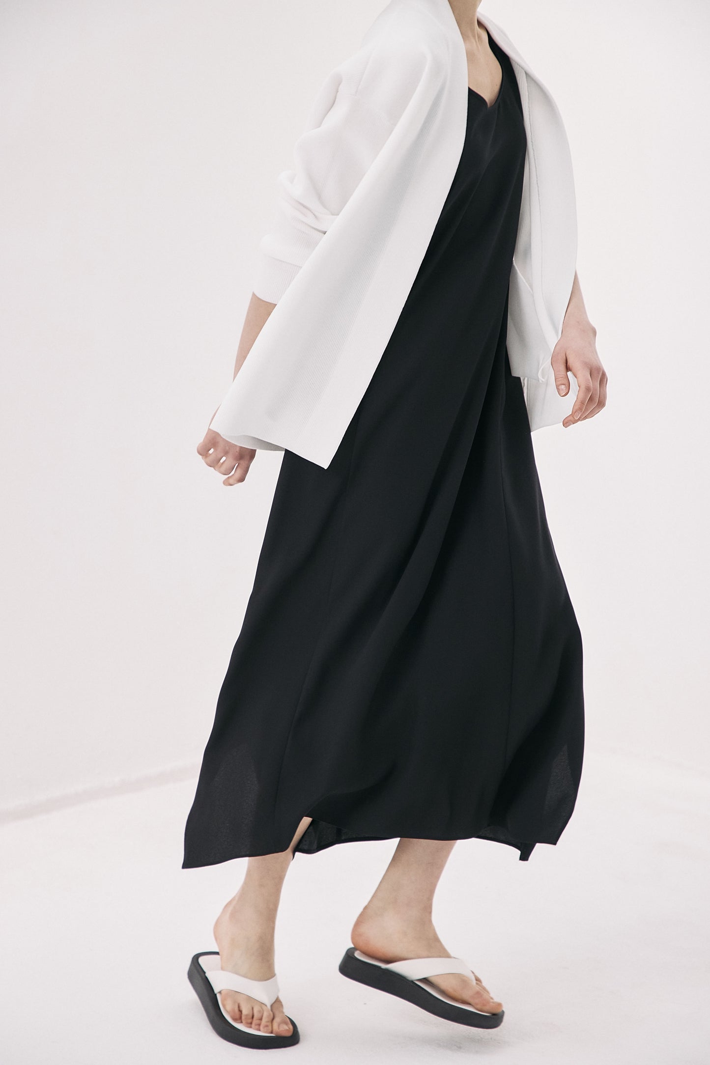 Elasticardigan Knit-WHITE