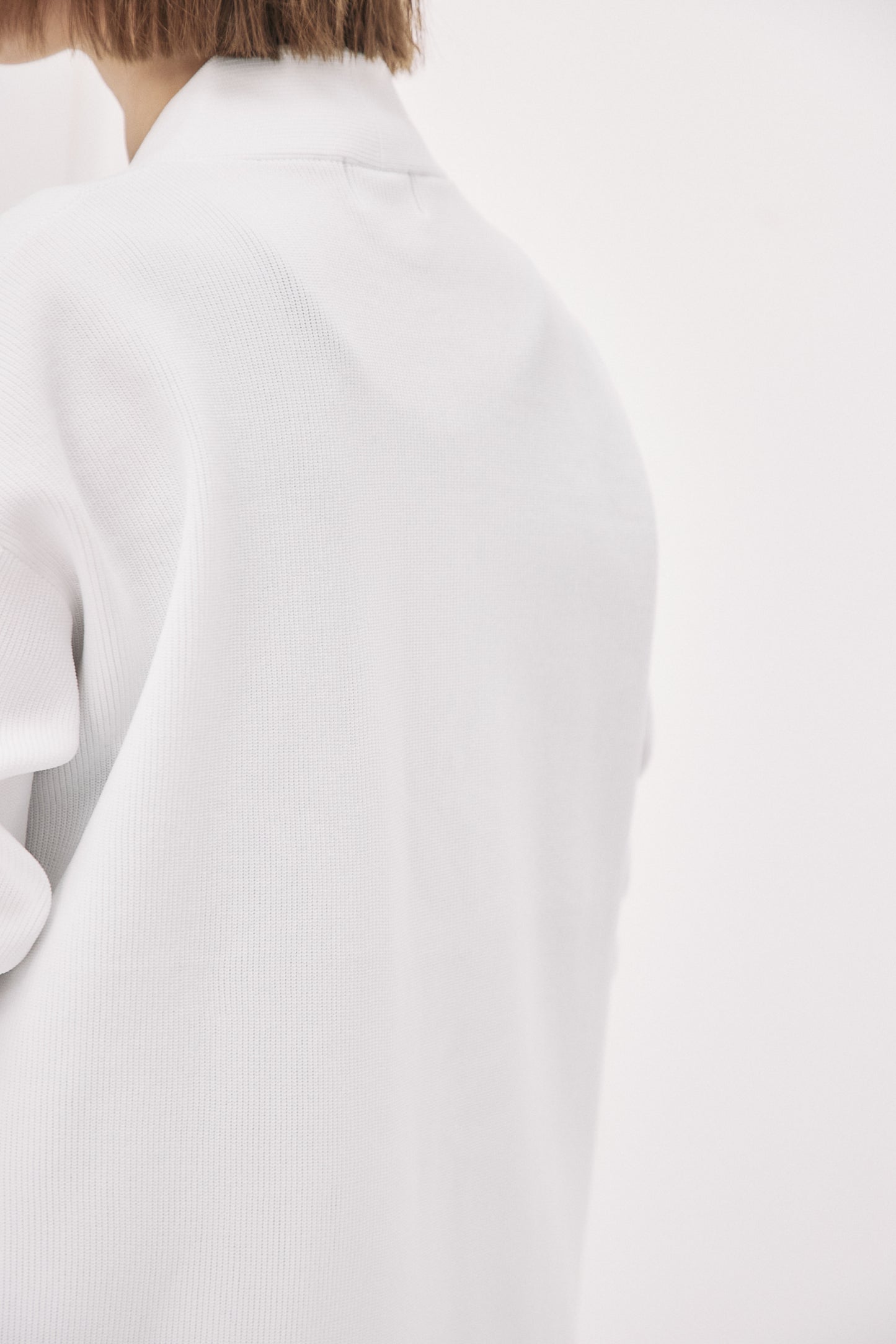 Elasticardigan Knit-WHITE
