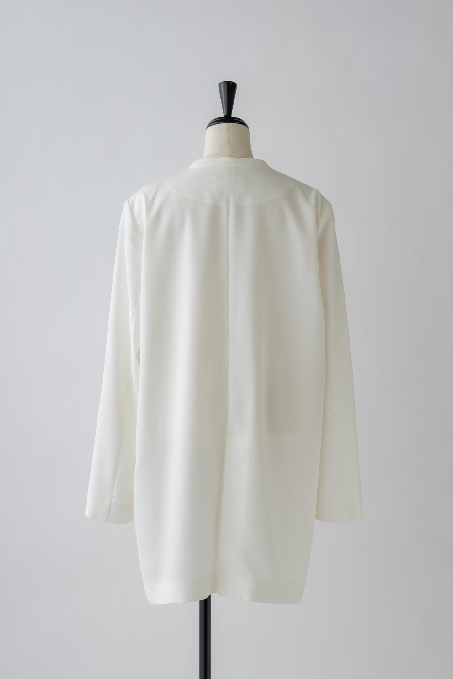 Slit Sleeves V-neck Jacket-WHITE