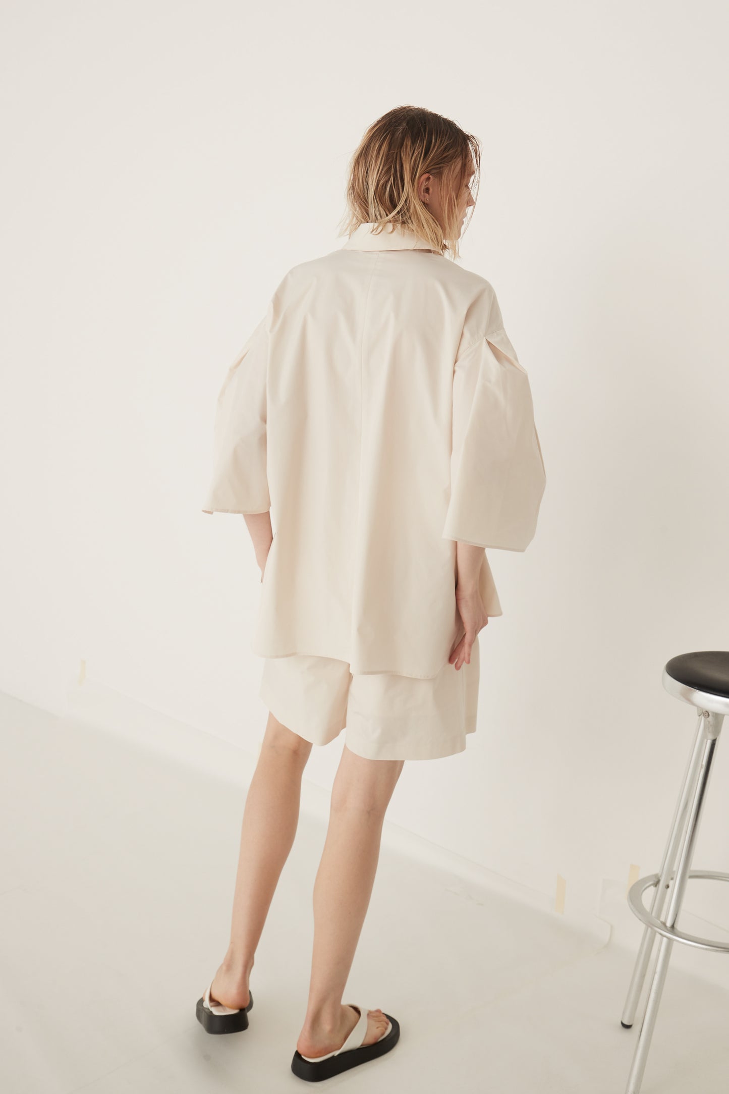 Half Sleeve Tucked Blouse