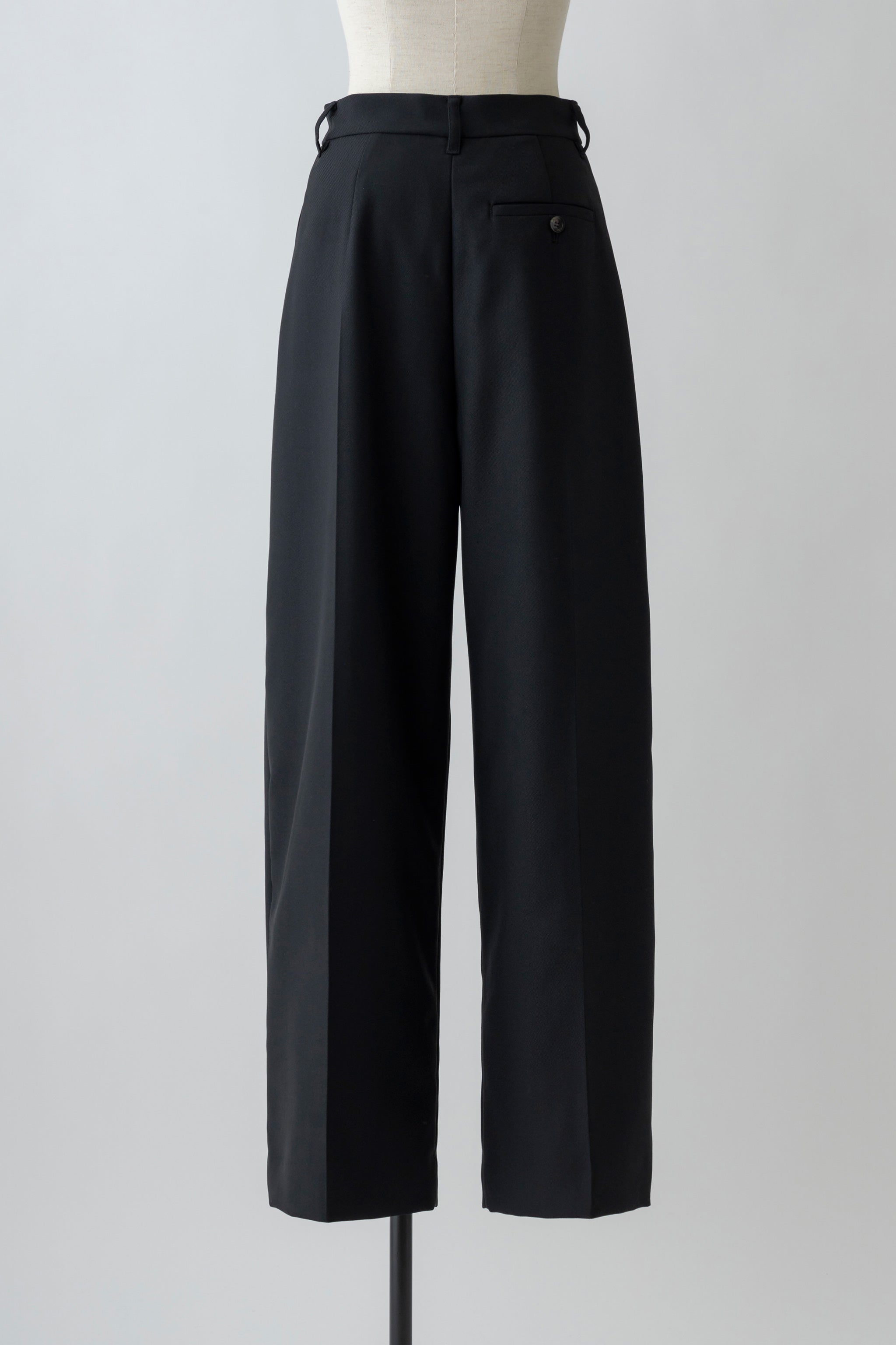 trivis ratine straight pants(フロントタックハイウエストサルエル