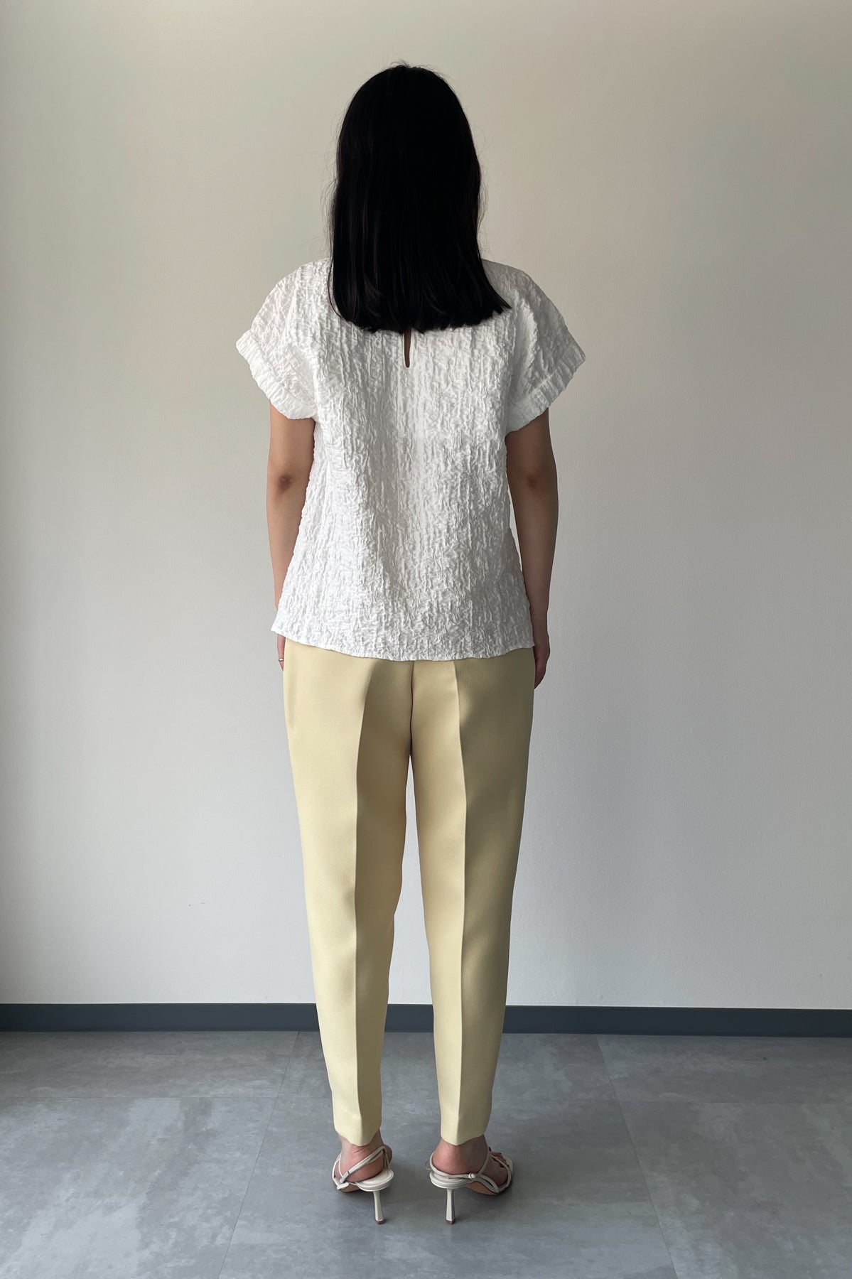 Barrel Two Tucked Pants-EGG YELLOW – SETENS