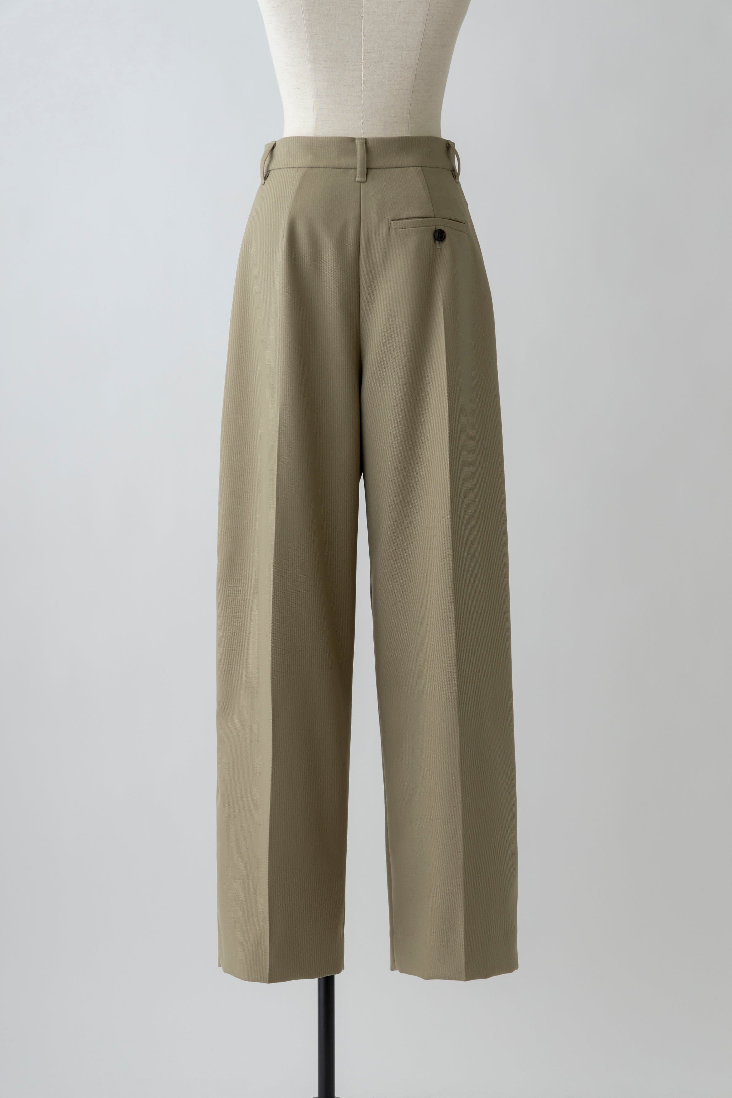 trivis ratine straight pants(フロントタックハイウエストサルエル