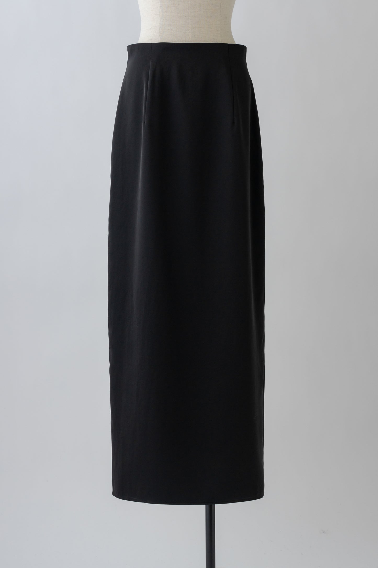 W Slit Maxi Tight Skirt-BLACK