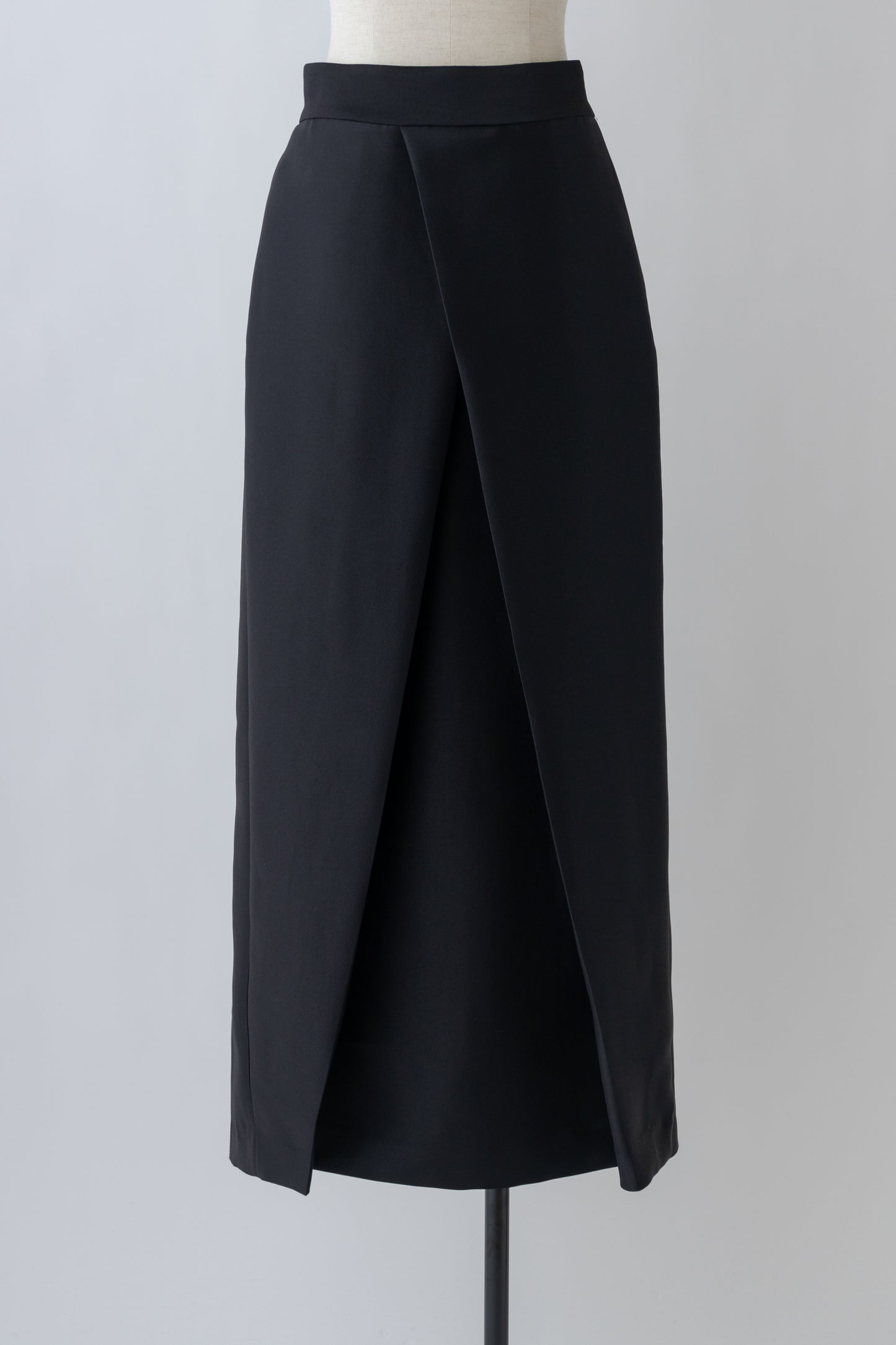 Silkey sheer Skirt-BLACK