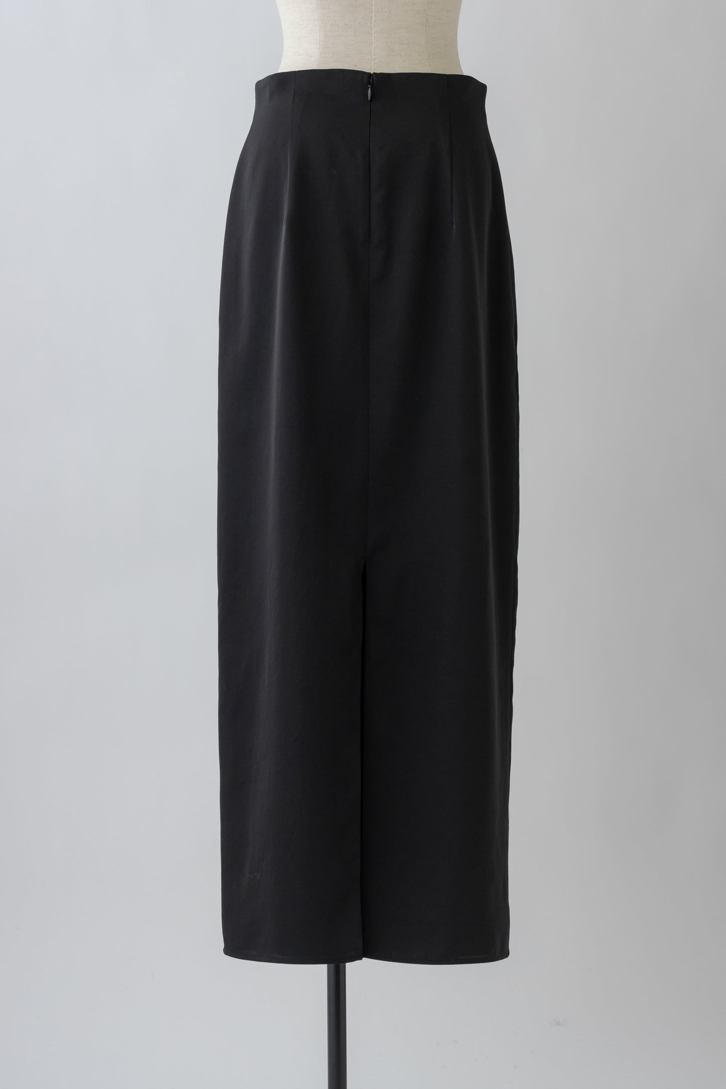 W Slit Maxi Tight Skirt-BLACK