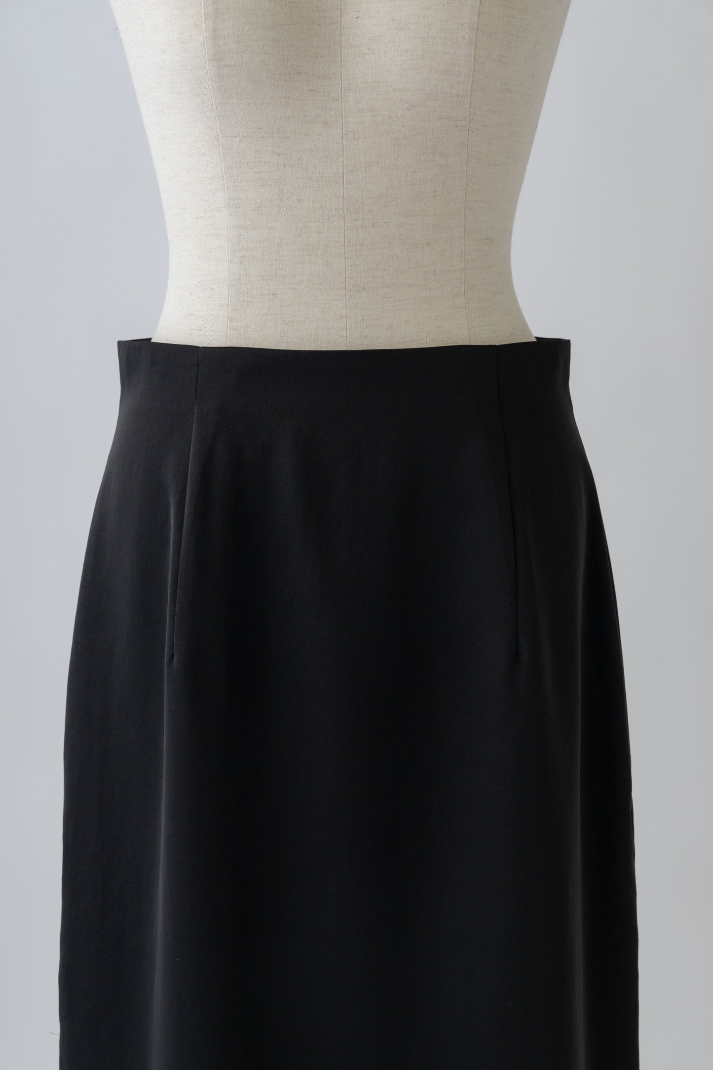 W Slit Maxi Tight Skirt-BLACK