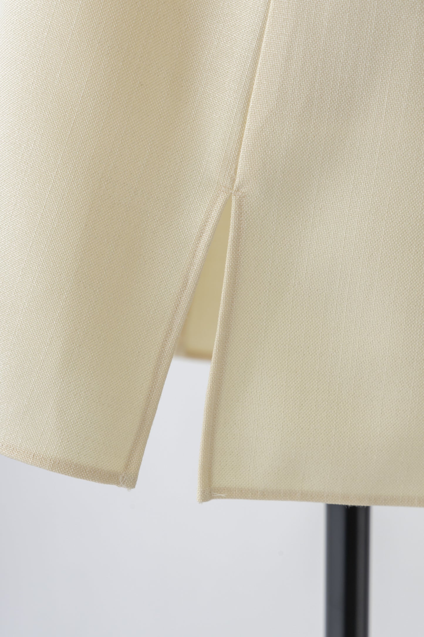 Luster keyneck shortsleeve Blouse-EGG YELLOW