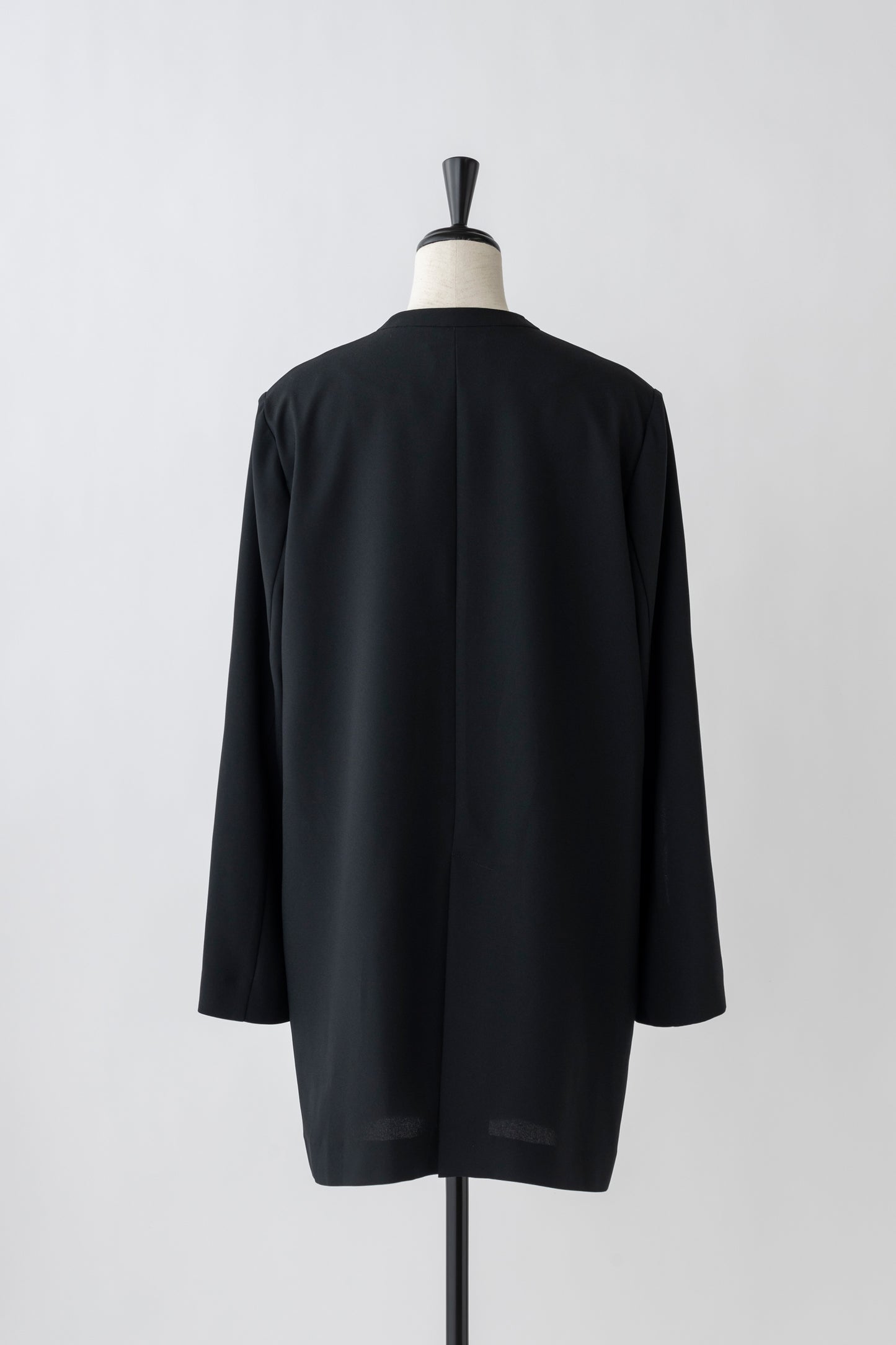 Slit Sleeves V-neck Jacket-BLACK