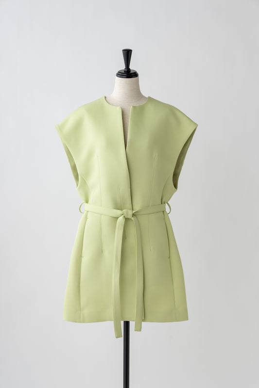 Sleeve less Jacket-LIGHT GREEN